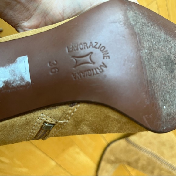 Vianni Italian Suede Leather mid calf boots size 36 - Picture 3 of 3